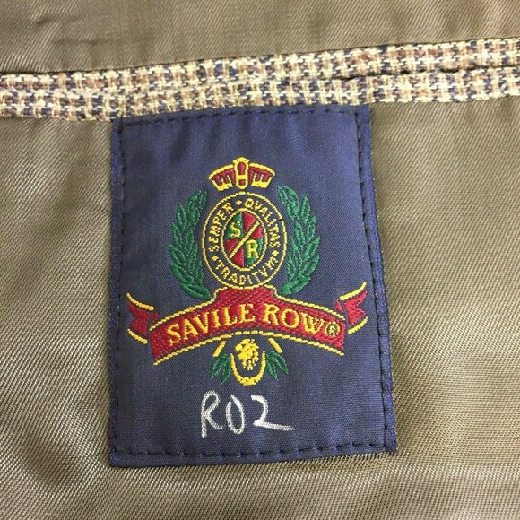 Savile Row Suit Jacket Blazer Sports Coat Mens 44R Gray 6 Pocket Saville - Picture 4 of 10